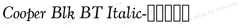 Cooper Blk BT Italic字体转换